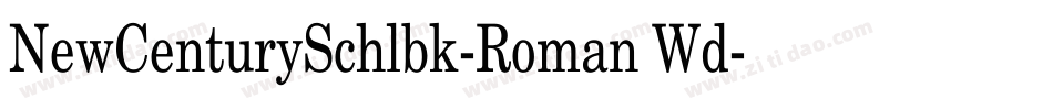 NewCenturySchlbk-Roman Wd字体转换